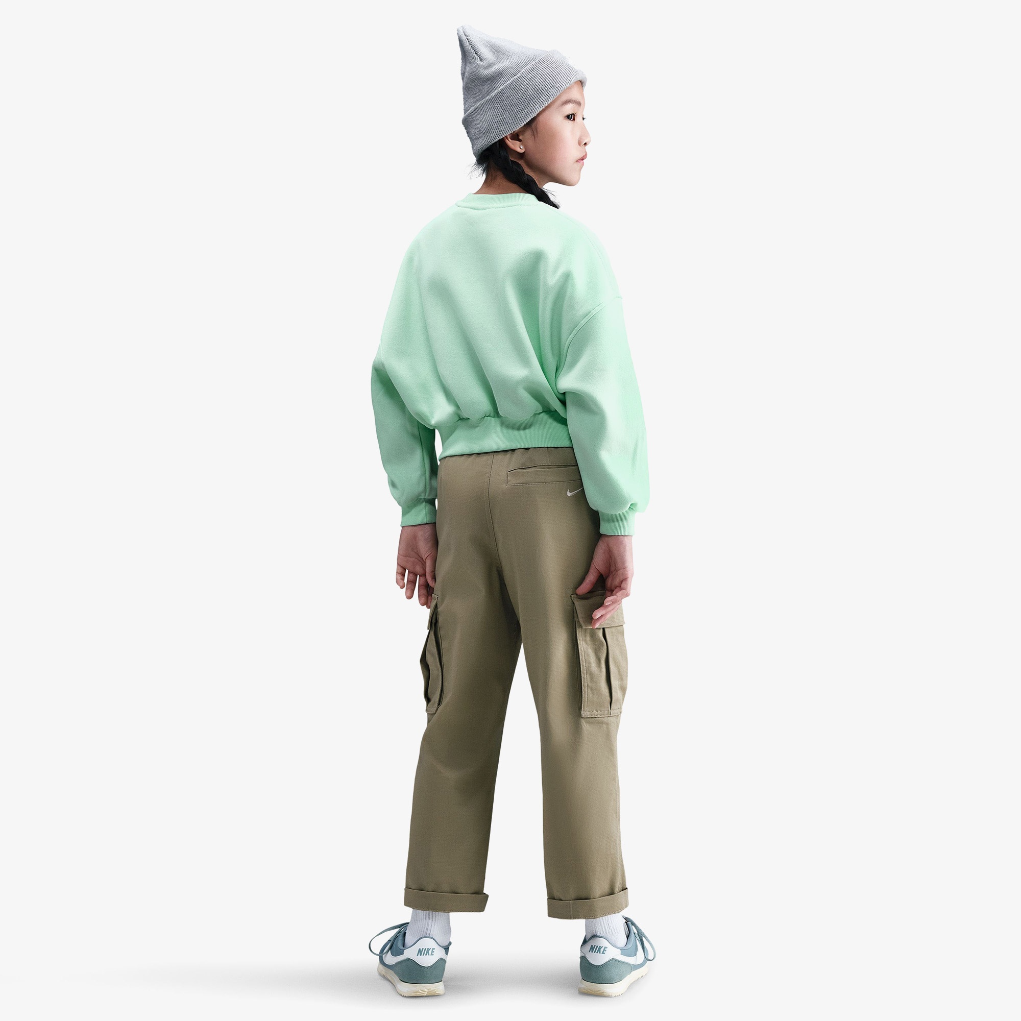 Nike Sportswear Club Fleece Crew Çocuk Yeşil Sweatshirt