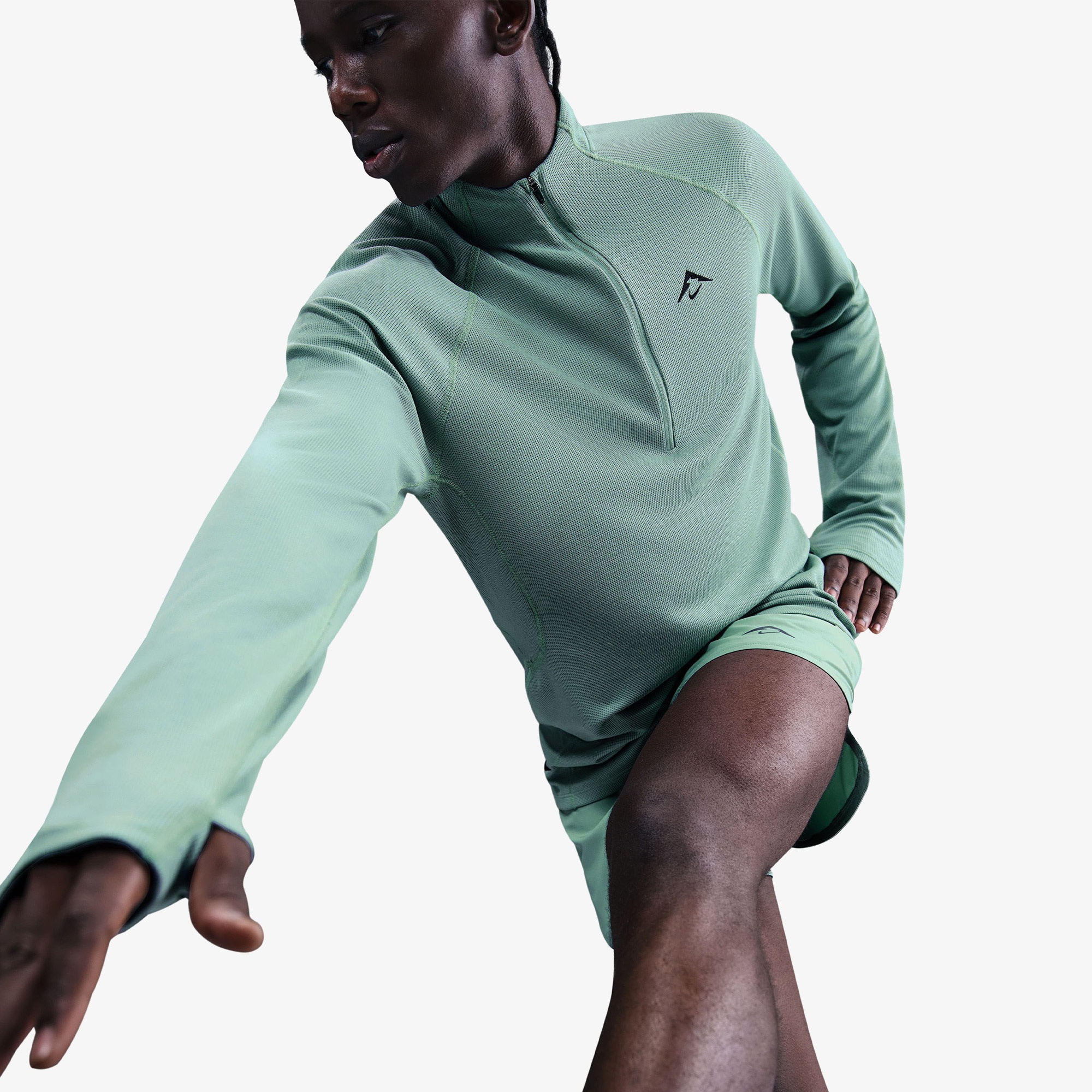 Nike Dri-Fit Trail Midlayer Erkek Yeşil Kapüşonlu Hoodie