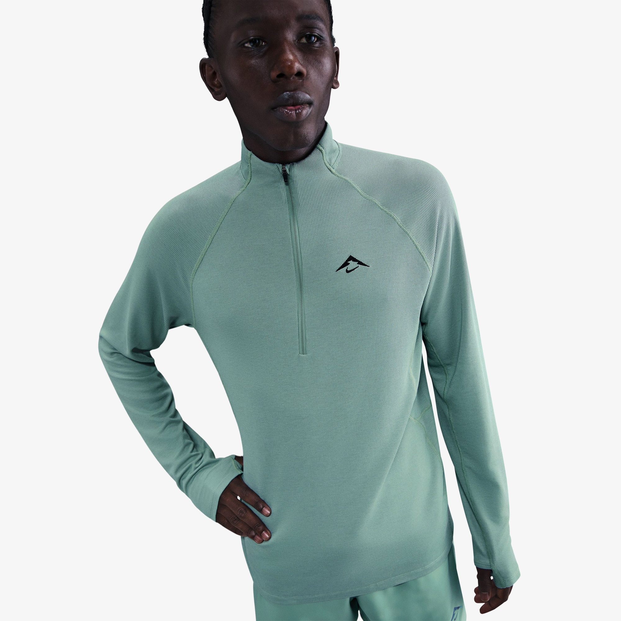 Nike Dri-Fit Trail Midlayer Erkek Yeşil Kapüşonlu Hoodie
