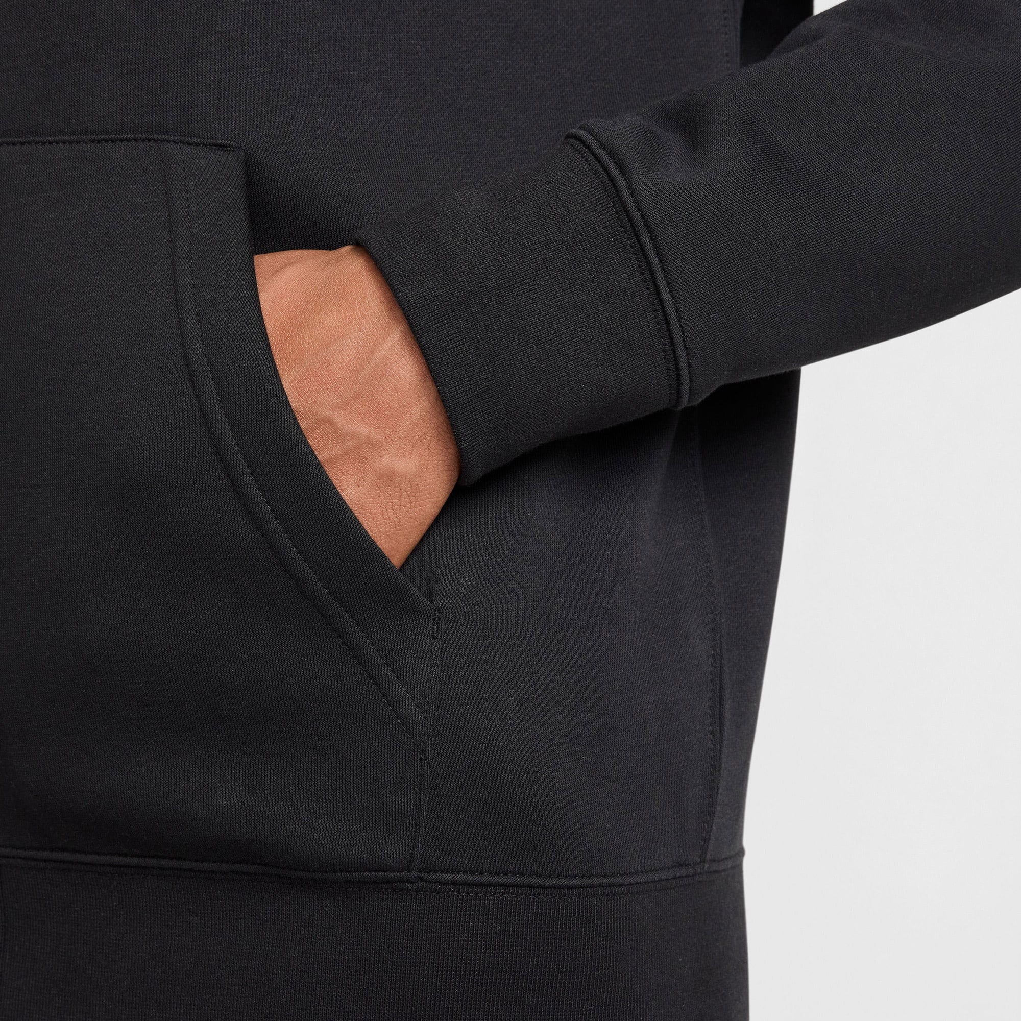 Nike Club Erkek Siyah Kapüşonlu Hoodie