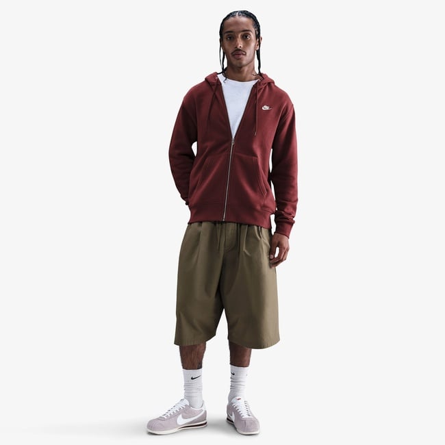  Nike Club Erkek Bordo Kapüşonlu Hoodie