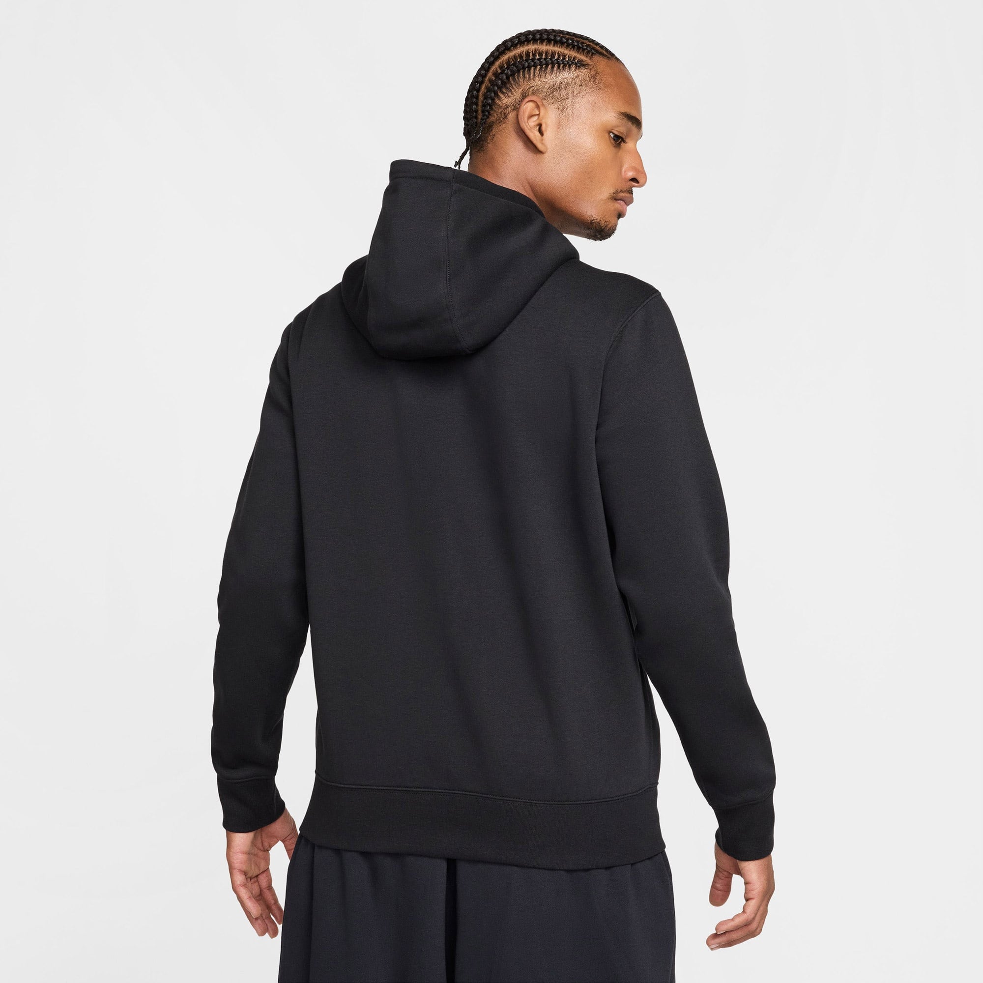Nike Club Erkek Siyah Kapüşonlu Hoodie