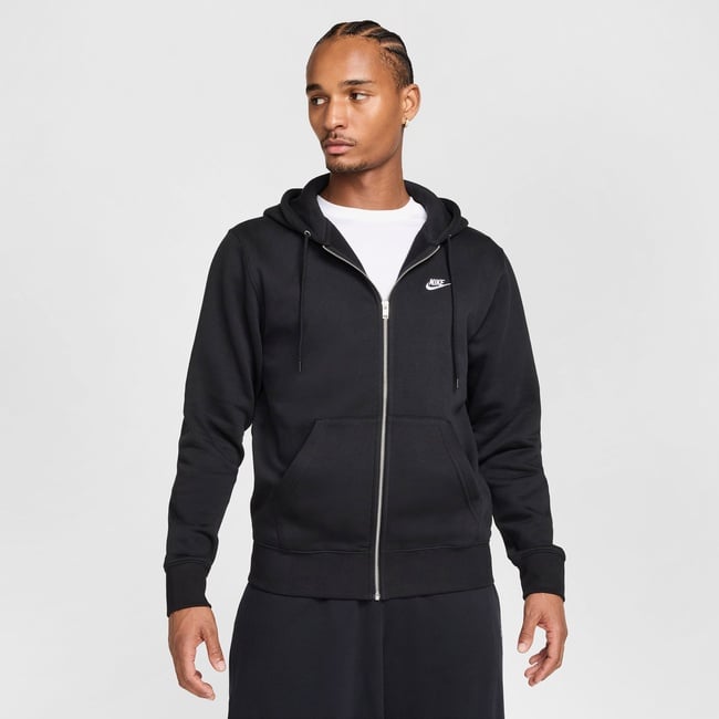  Nike Club Erkek Siyah Kapüşonlu Hoodie