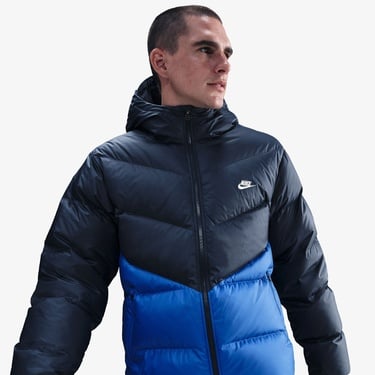  Nike Windrunner Statement Down Erkek Mavi Mont
