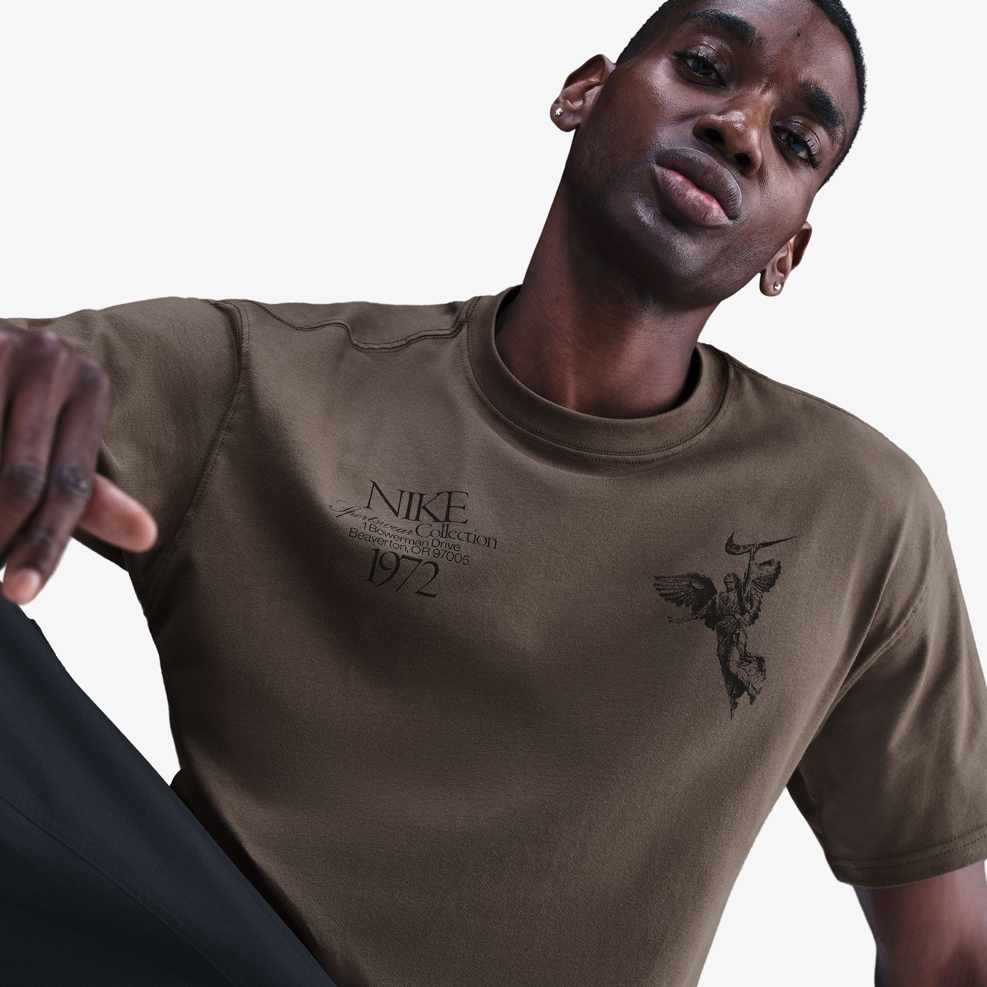 Nike Sportswear M90 Wings Victory Erkek Kahverengi T-Shirt