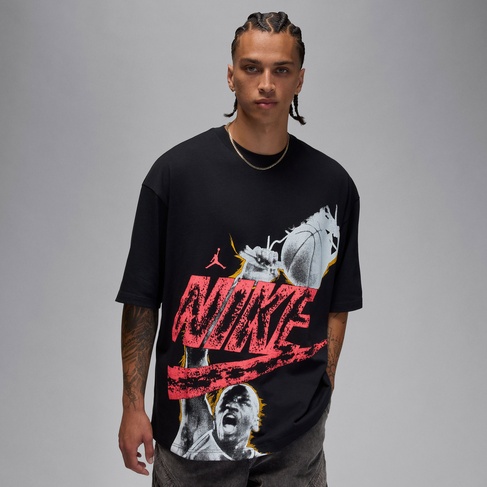  Jordan Reissue Oversized Crew Erkek Siyah T-Shirt