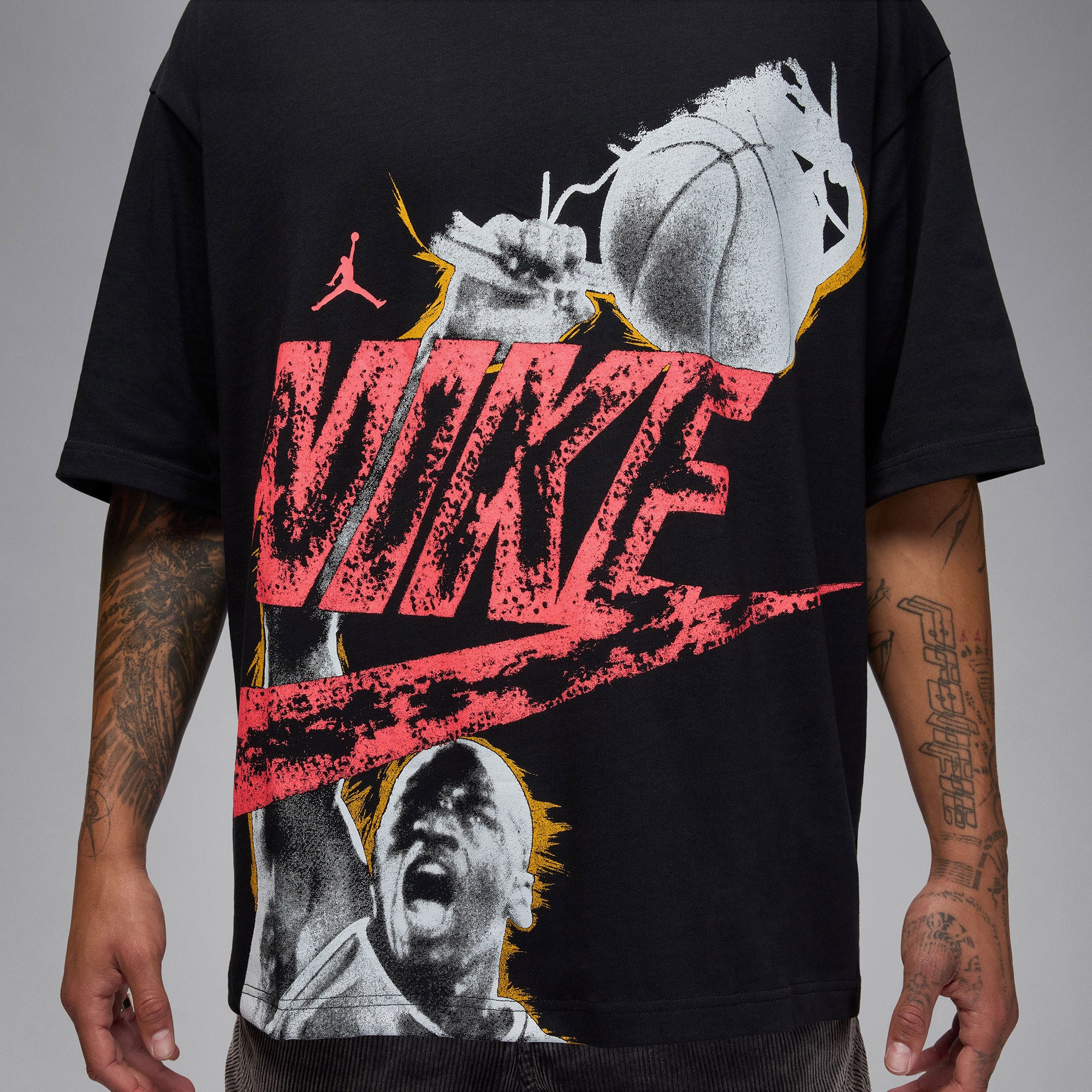 Jordan Reissue Oversized Crew Erkek Siyah T-Shirt