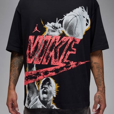  Jordan Reissue Oversized Crew Erkek Siyah T-Shirt