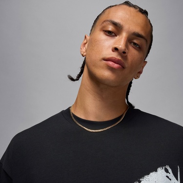  Jordan Reissue Oversized Crew Erkek Siyah T-Shirt
