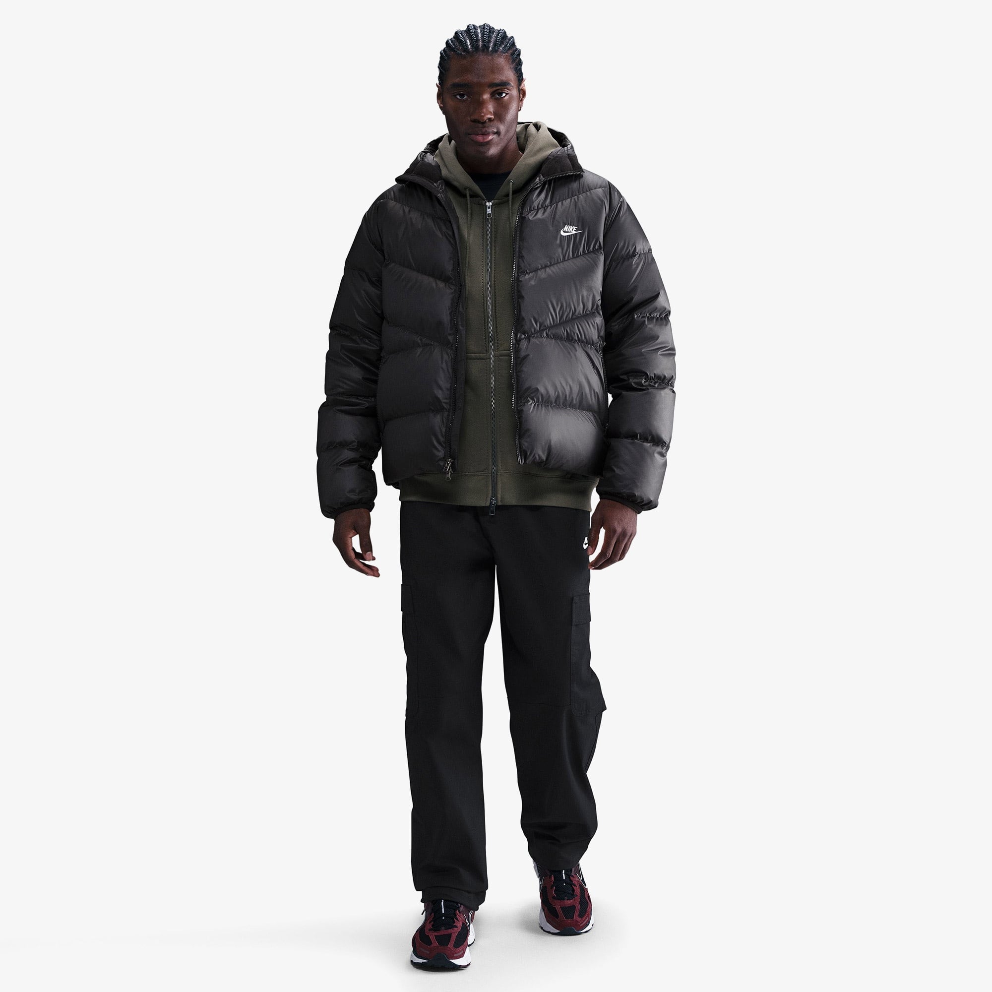 Nike Windrunner Statement Down Erkek Siyah Mont