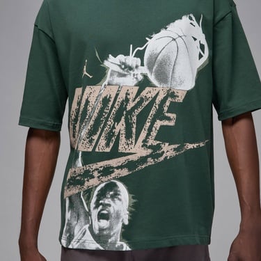  Jordan Reissue Oversized Crew Erkek Yeşil T-Shirt