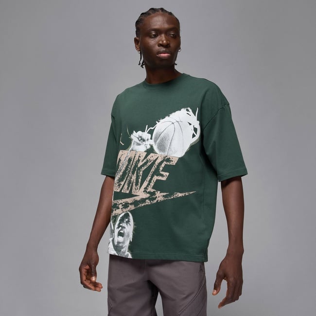  Jordan Reissue Oversized Crew Erkek Yeşil T-Shirt