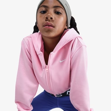  Nike Pro Dri-Fit Fleece Çocuk Pembe Hoodie