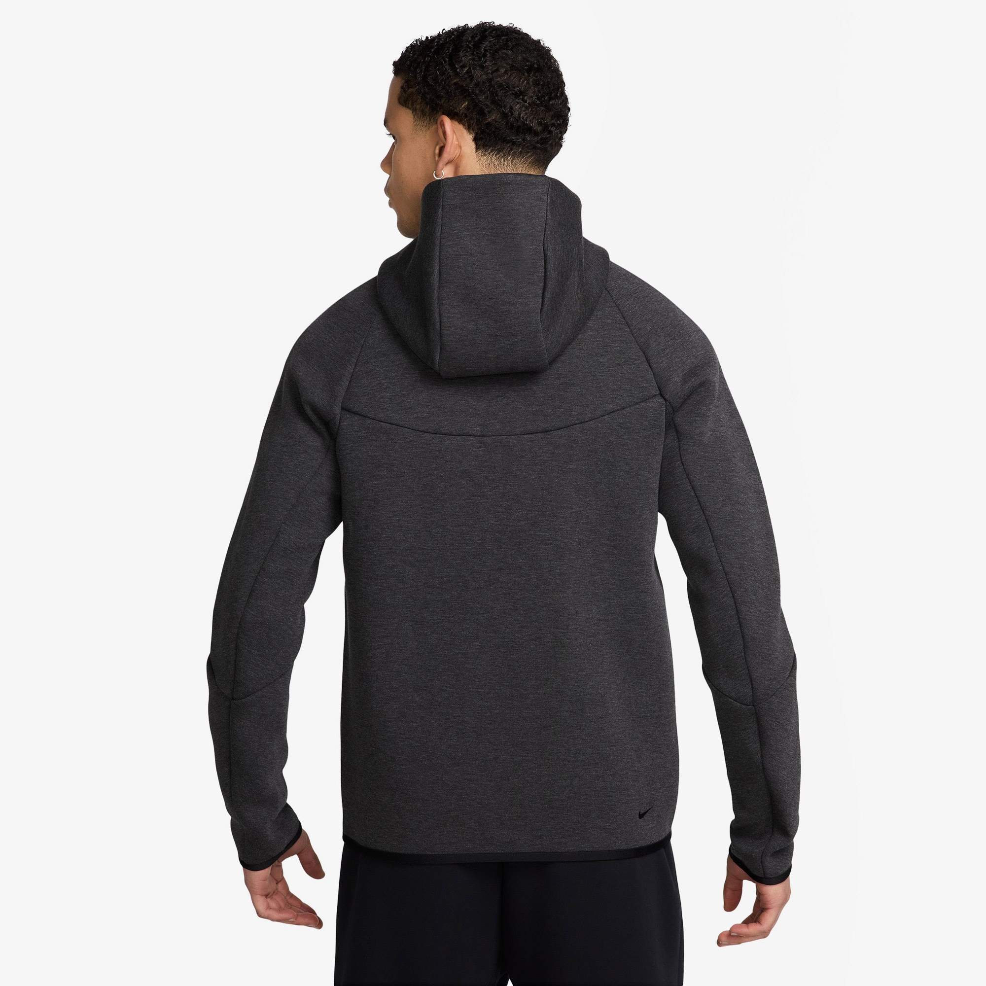 Nike Tech Fleece Erkek Gri Kapüşonlu Hoodie