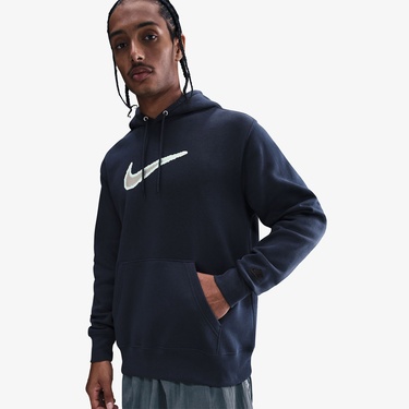  Nike Sportswear Club Neo Varsity Erkek Lacivert Kapüşonlu Hoodie