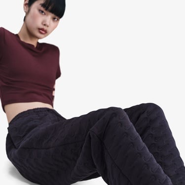  Nike Sportswear Phoenix Fleece Kadın Mor Eşofman Altı