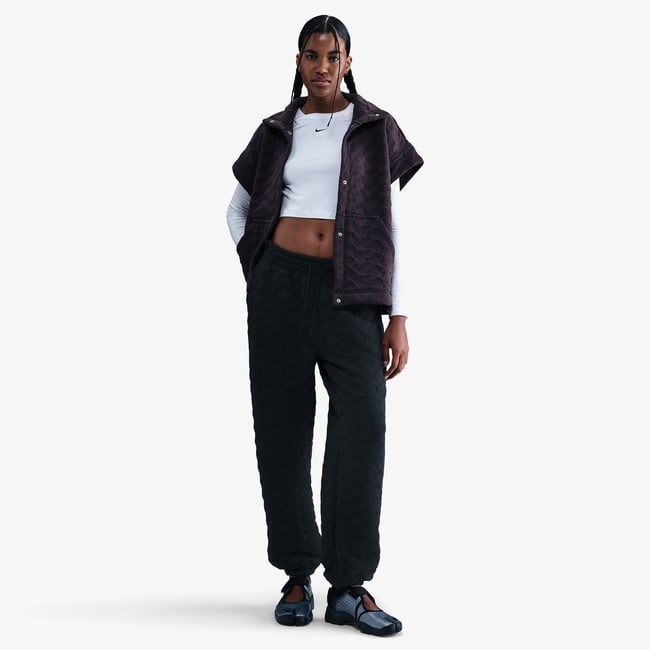  Nike Sportswear Phoenix Fleece Kadın Mor Yelek