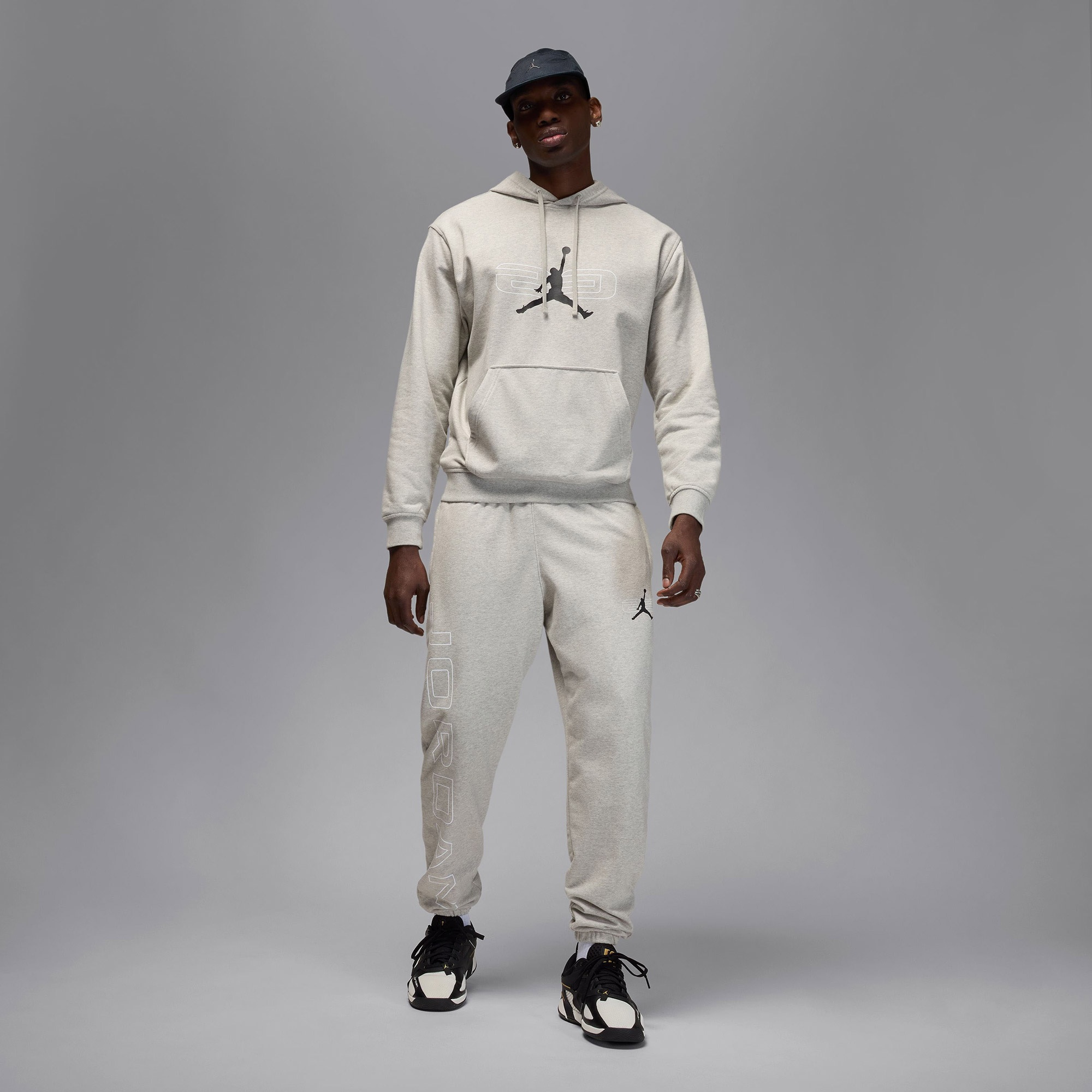 Jordan Sport Crossover Graphic Fleece Erkek Gri Sweatshirt