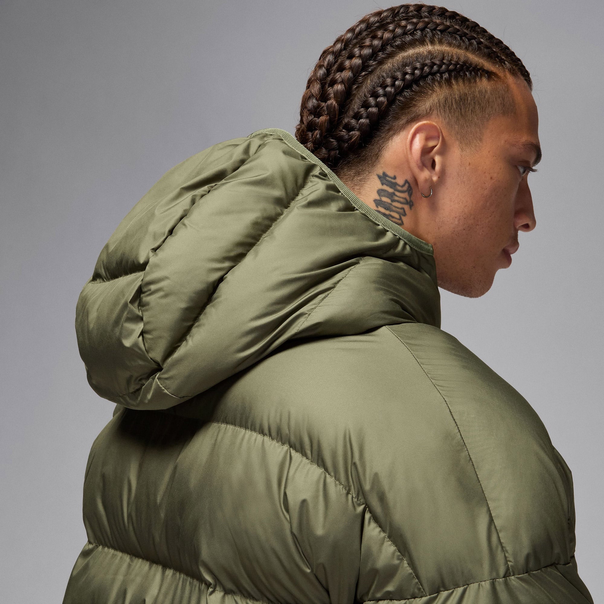 Jordan Brooklyn Puffer Erkek Haki Mont