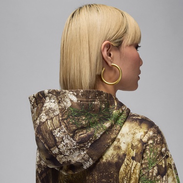  Jordan Brooklyn Fleece Crop Kadın Krem Rengi Sweatshirt