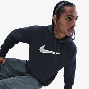  Nike Sportswear Club Neo Varsity Erkek Lacivert Kapüşonlu Hoodie