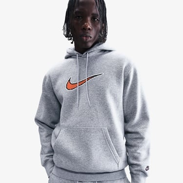  Nike Sportswear Club Neo Varsity Erkek Gri Kapüşonlu Hoodie