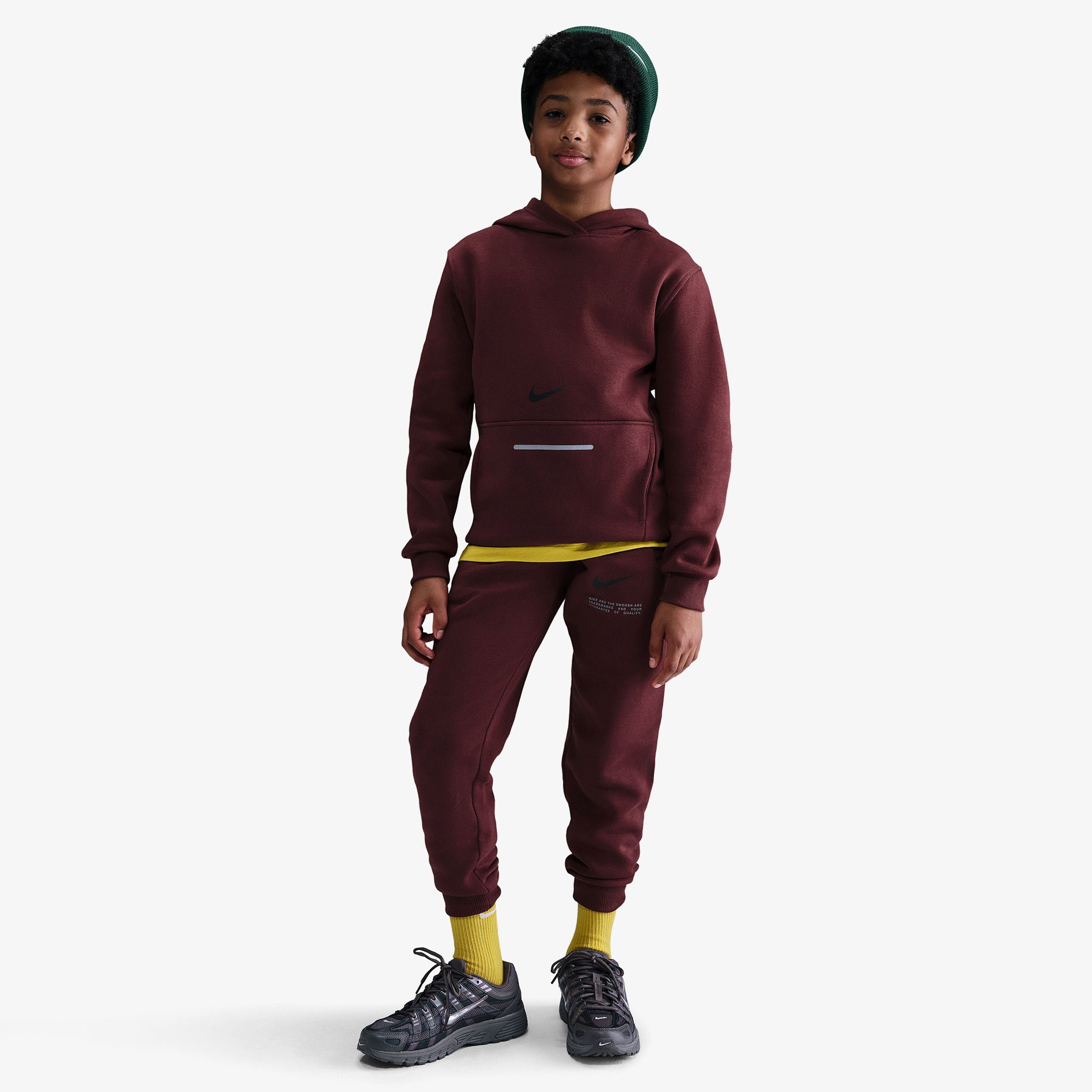 Nike Sportswear Club Fleece Çocuk Bordo Kapüşonlu Hoodie