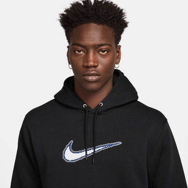  Nike Sportswear Club Neo Varsity Erkek Siyah Kapüşonlu Hoodie