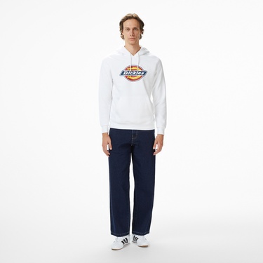  Dickies İcon Logo Erkek Beyaz Sweatshirt