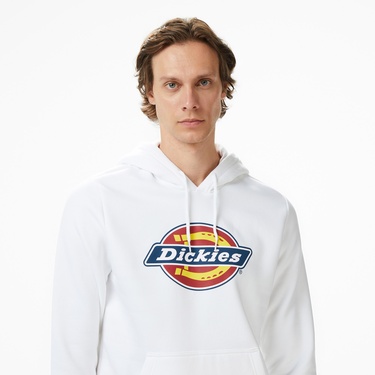  Dickies İcon Logo Erkek Beyaz Sweatshirt