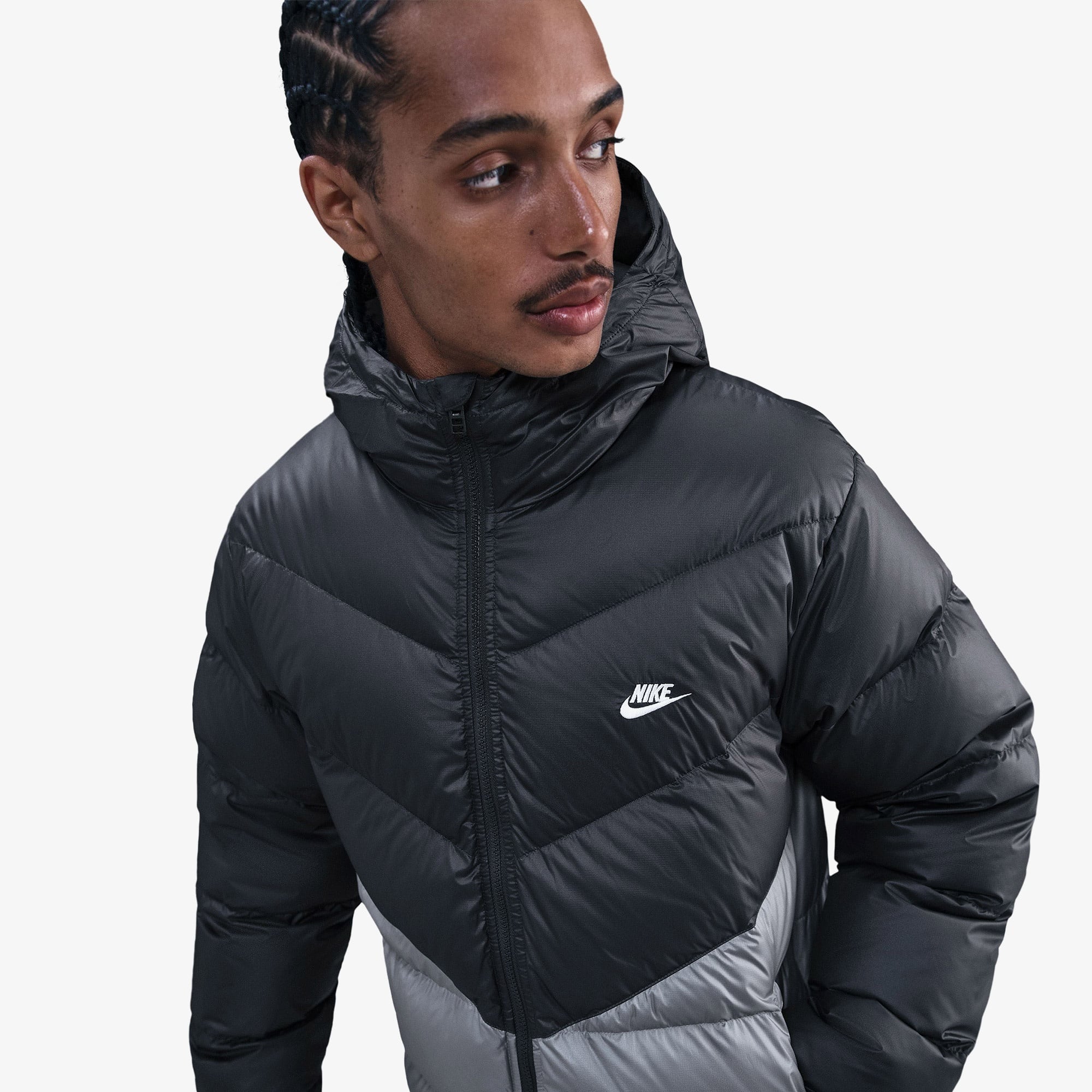Nike Windrunner Statement Down Erkek Antrasit Mont