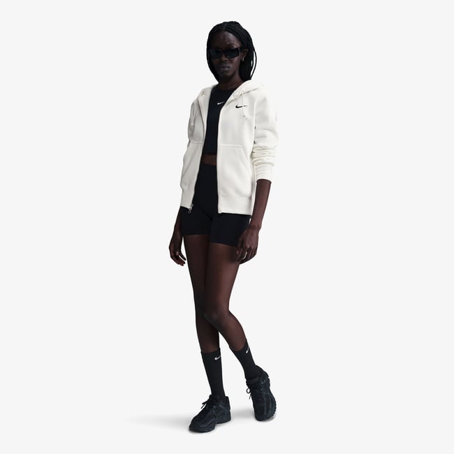  Nike Sportswear Phoenix Fleece Kadın Krem Rengi Kapüşonlu Hoodie