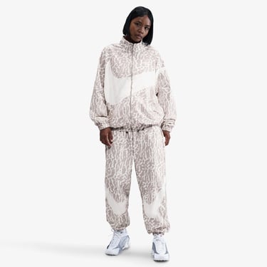  Nike Sportswear Woven Printed Kadın Gri Ceket