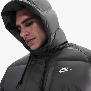  Nike Sportswear Therma-Fit Club Parka 650 Erkek Gri Mont