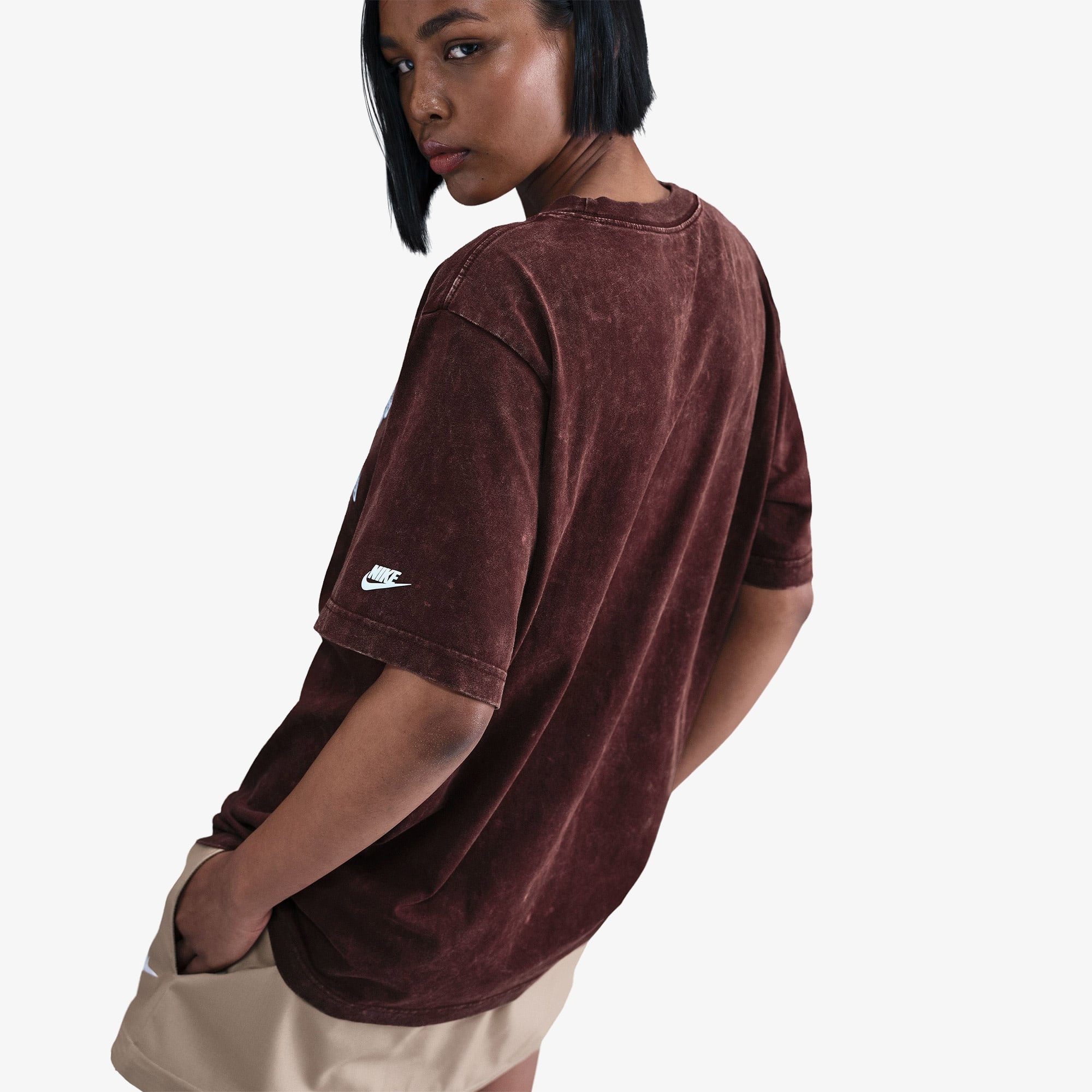 Nike Sportswear Classics Kadın Bordo T-Shirt