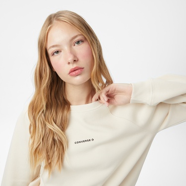  Converse Kadın Krem Sweatshirt