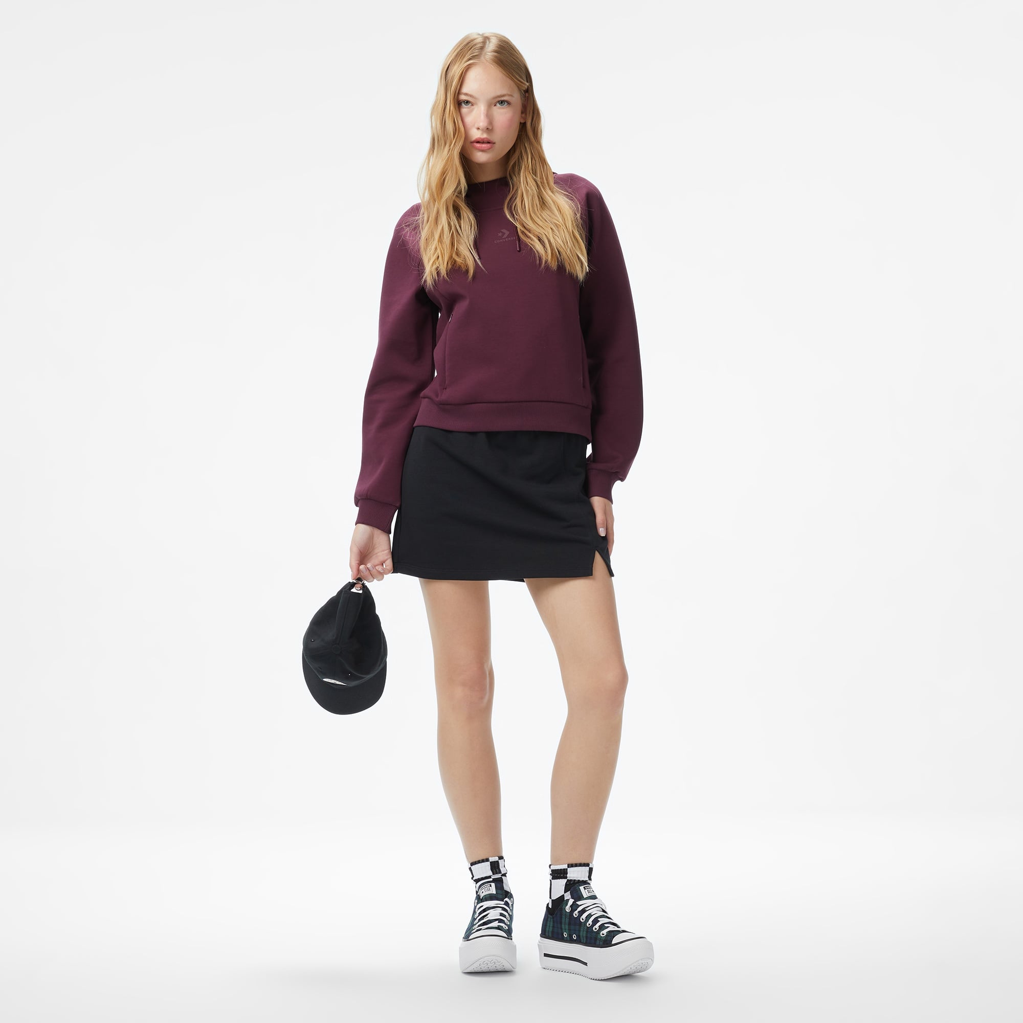 Converse Kadın Bordo Sweatshirt