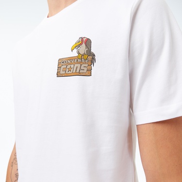  Converse Erkek Beyaz T-Shirt