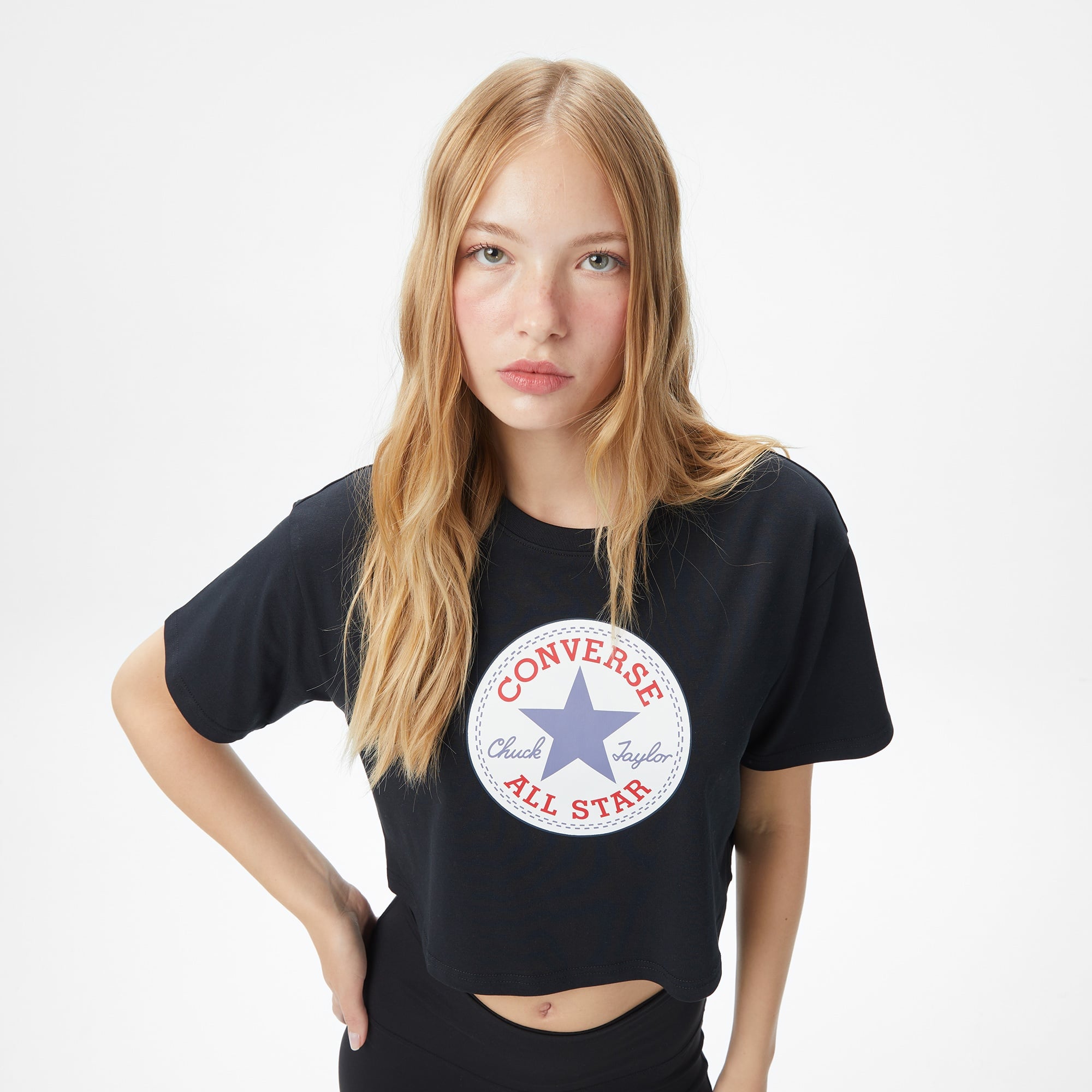 Converse Kadın Siyah T-Shirt