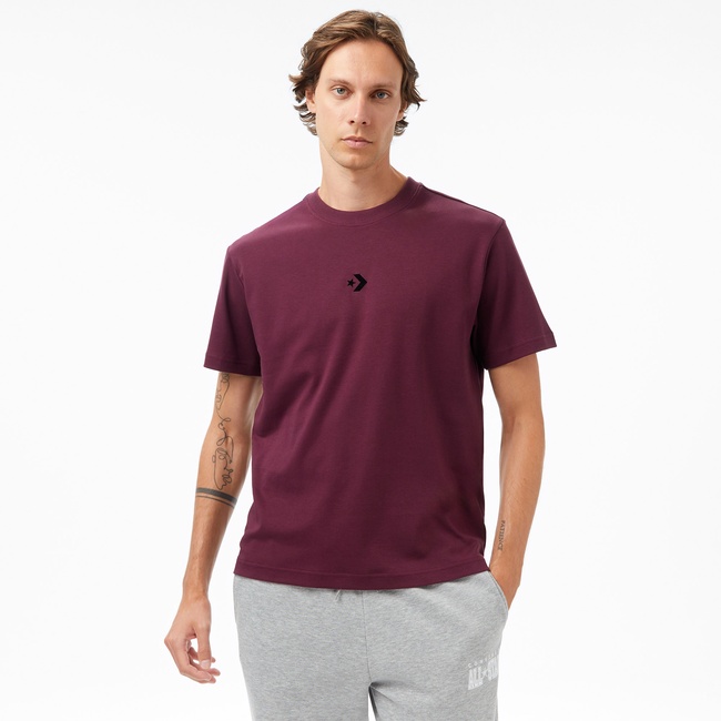  Converse Erkek Bordo T-Shirt