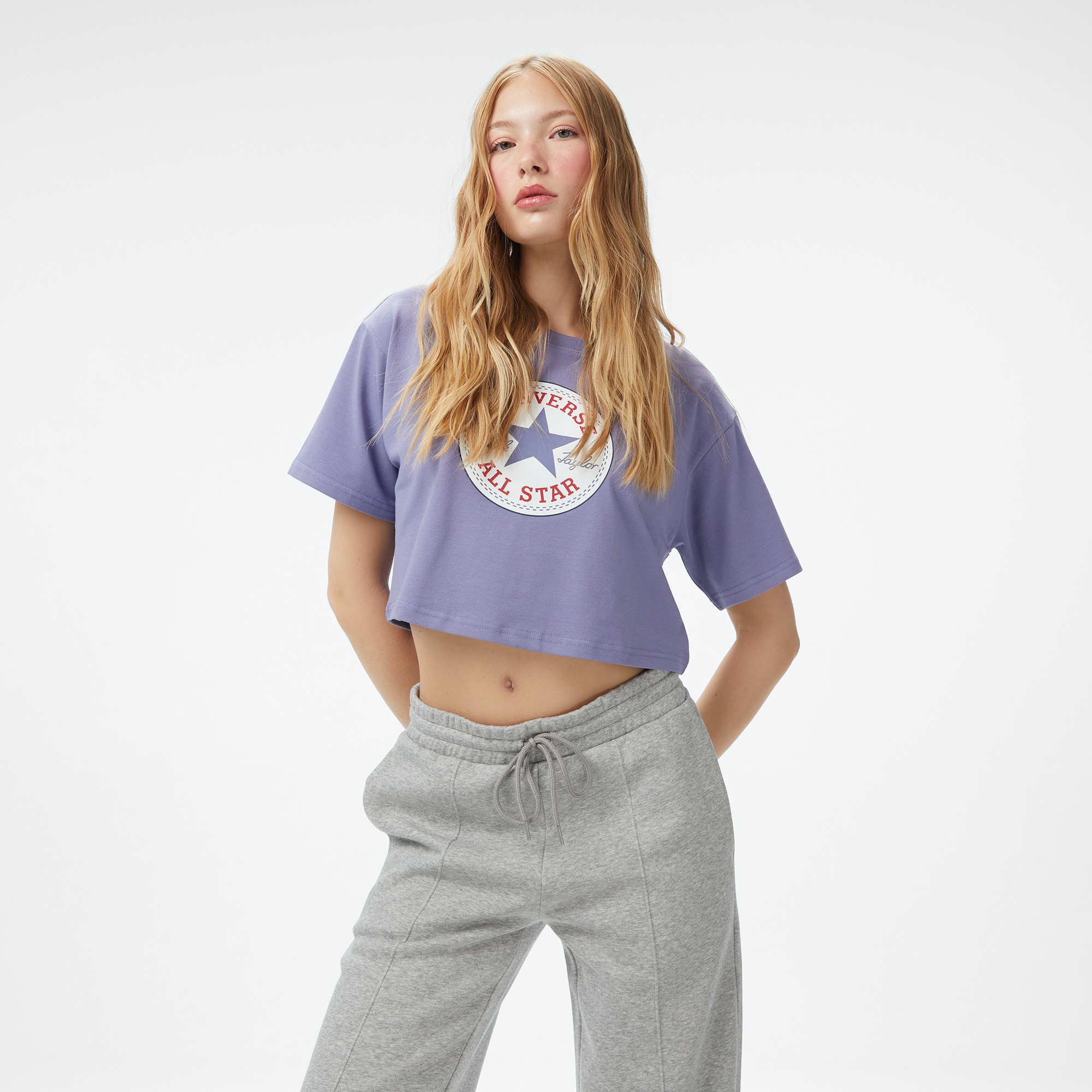 Converse Kadın Mor T-Shirt