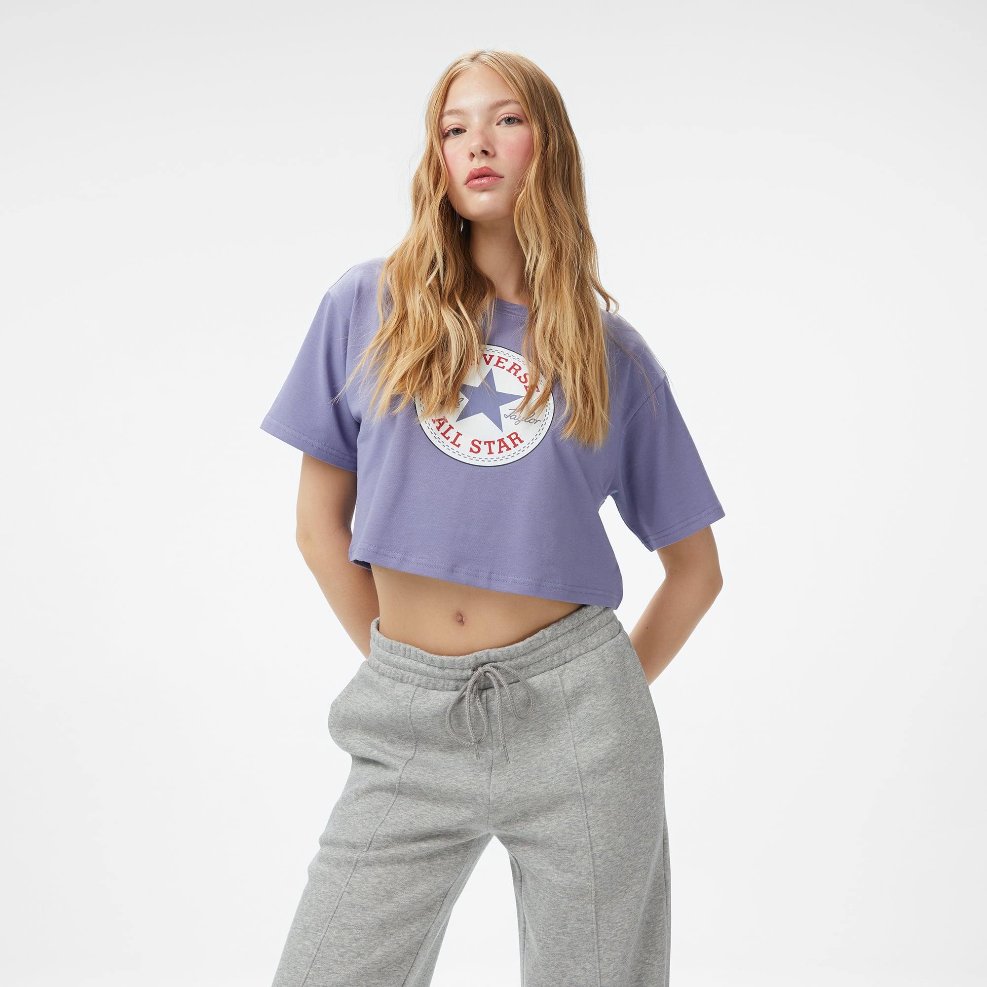  Converse Kadın Mor T-Shirt