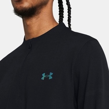  Under Armour Vanish Elite Seamless 1/4 Zp Erkek Siyah Sweatshirt