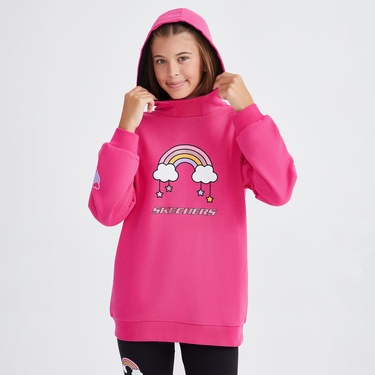  Skechers Heavy Weight Fleece Çocuk Pembe Günlük Eşofman Takımı