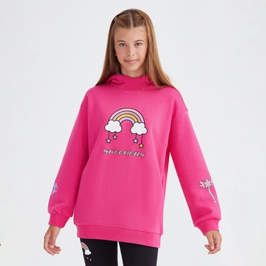  Skechers Heavy Weight Fleece Çocuk Pembe Günlük Eşofman Takımı