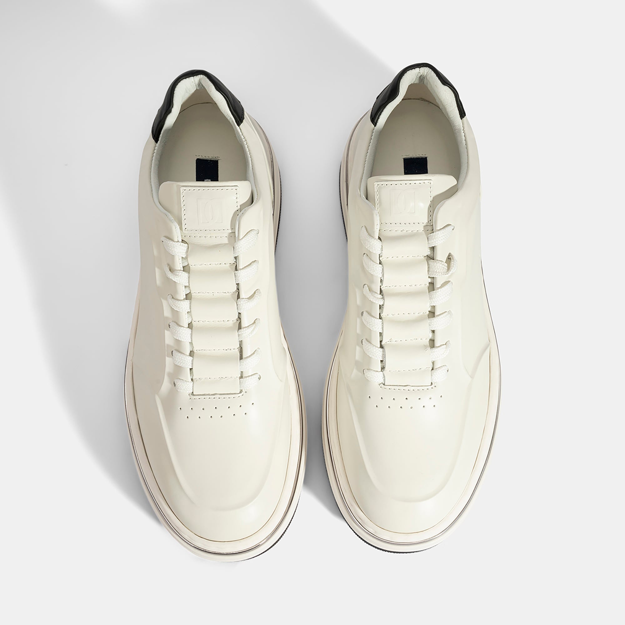 Erkek Beyaz Bağcıklı Deri Spor Ayakkabı