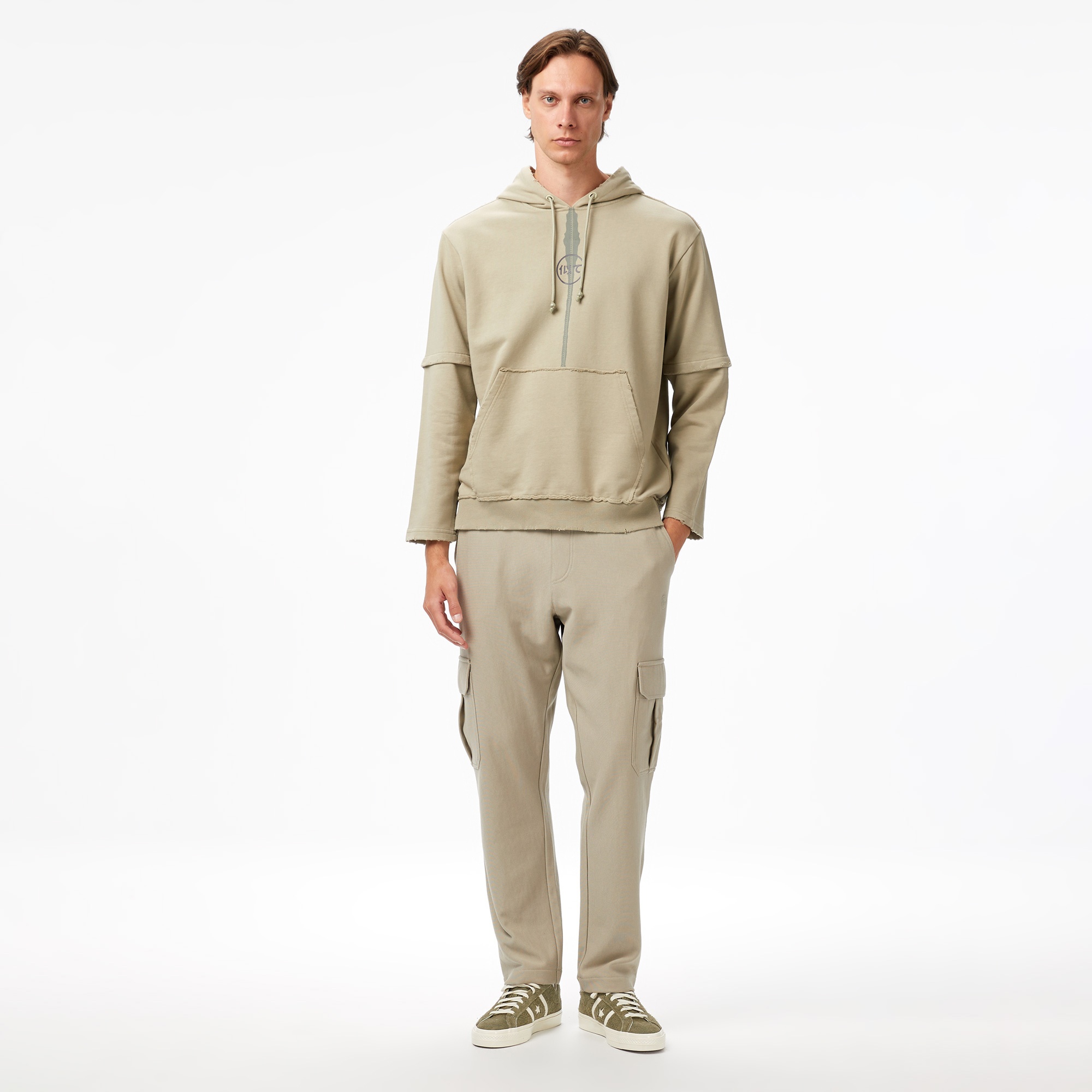 UNITED4 Erkek Vizon Hoodie