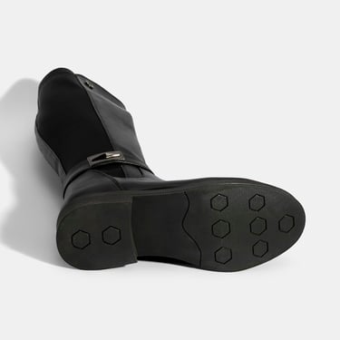  Kadın Siyah Metal Aksesuarlı Stretch Çizme