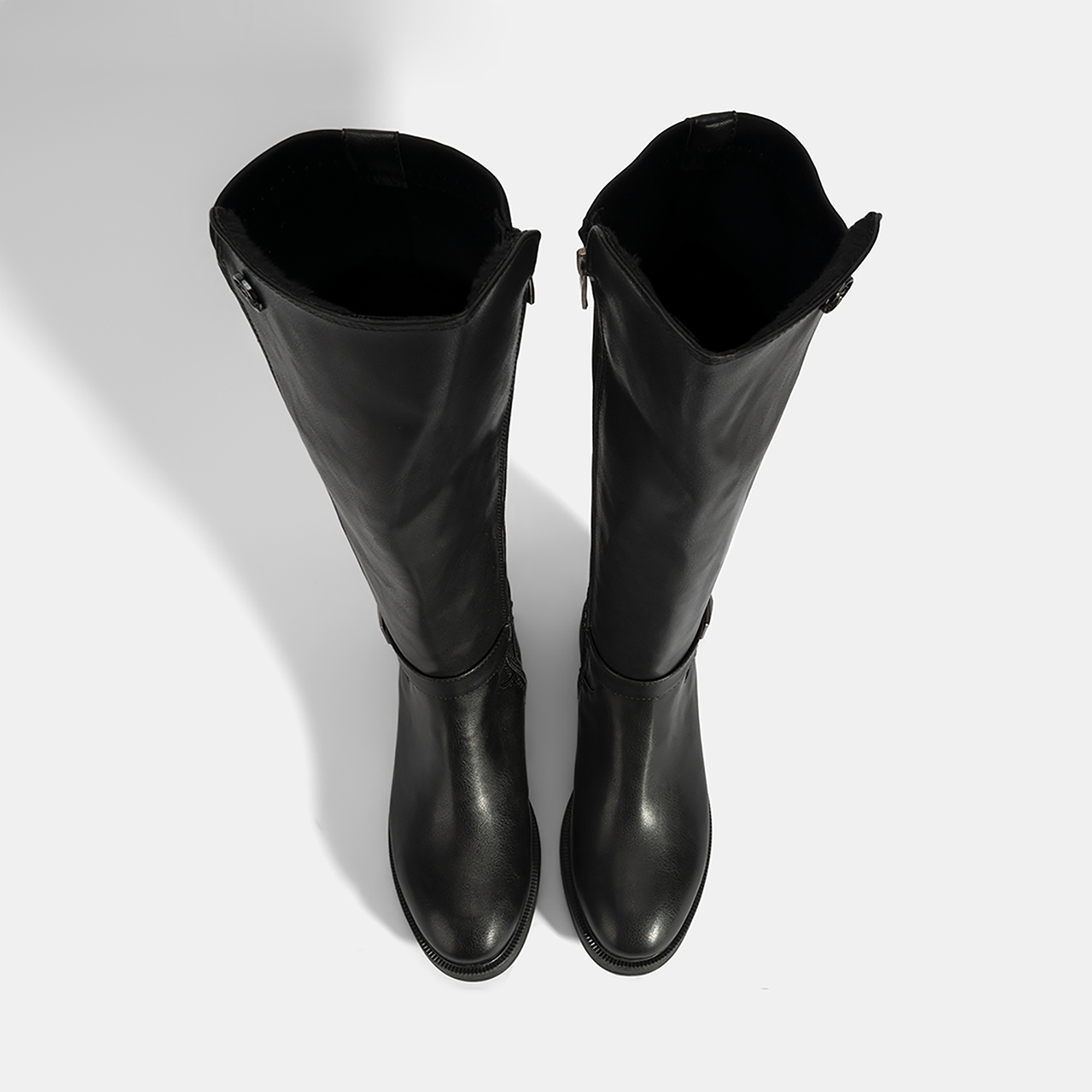 Kadın Siyah Metal Aksesuarlı Stretch Çizme