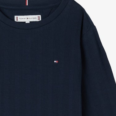  Tommy Hilfiger Pointelle Çocuk Top Lacivert Sweatshirt